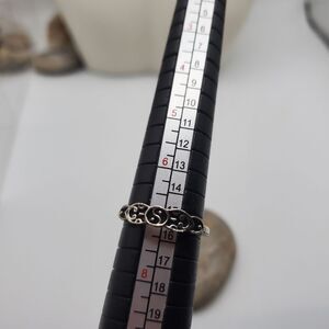 Yin and yang peace silver tone ring size 7‎